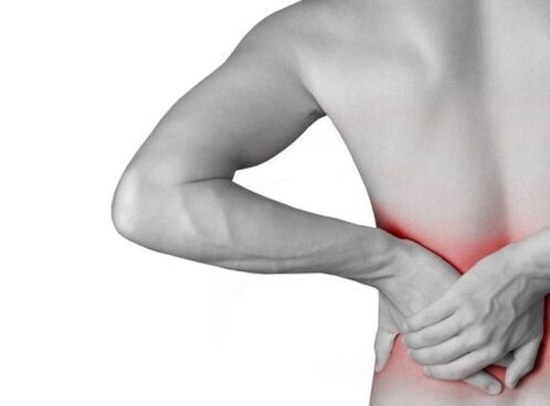 back pain in the lumbar region