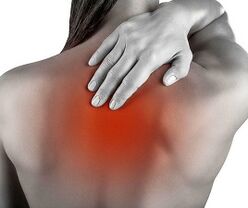 pain due to osteochondrosis of the thoracic spine